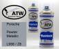 Preview: Porsche, Pewter Metallic, L956 / Z8: 400ml Sprühdose + 400ml Klarlack - Set, von ATW Autoteile West.